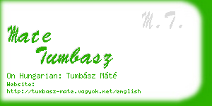 mate tumbasz business card