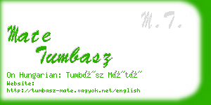 mate tumbasz business card